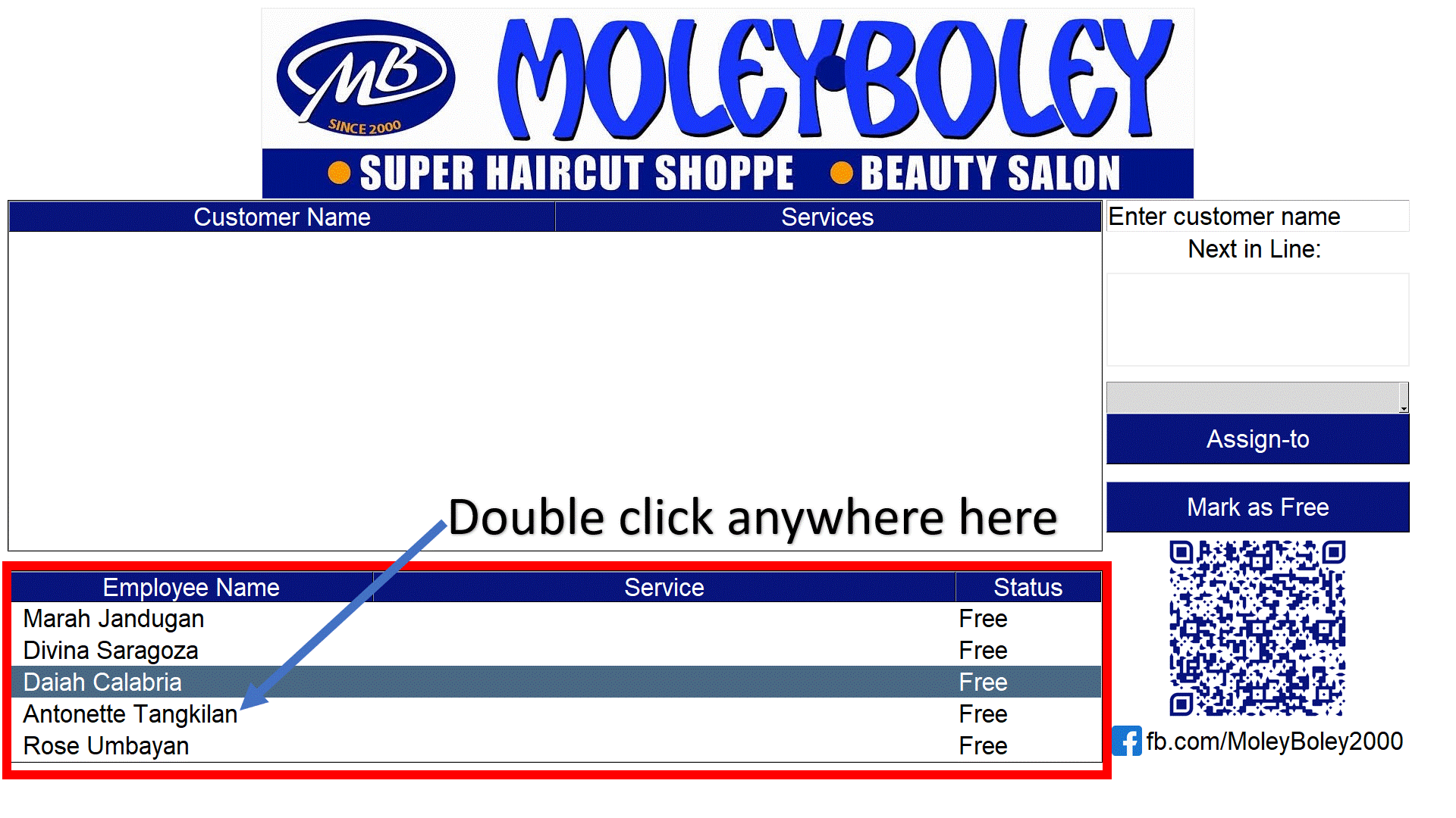 Salon service and sales analysis workflow